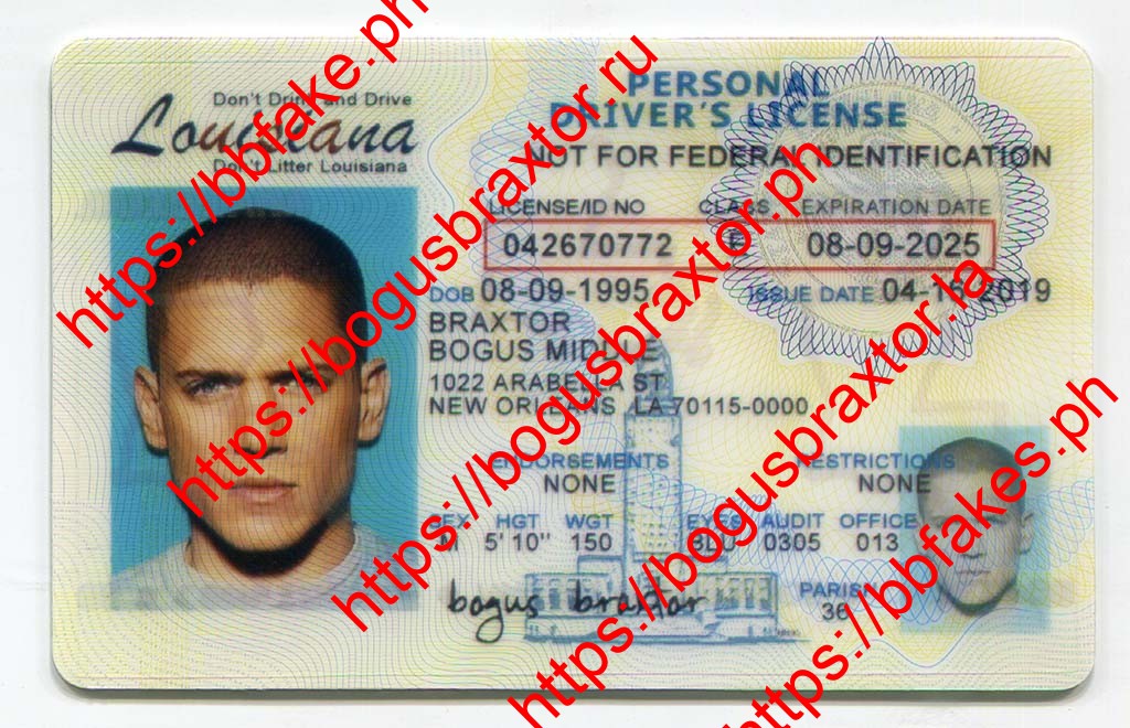 Louisiana Fake ID - Bogus Braxtor Fake ID