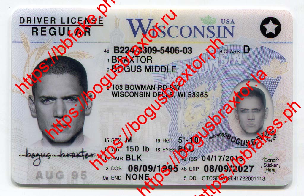 Wisconsin Fake ID - Bogus Braxtor Fake ID